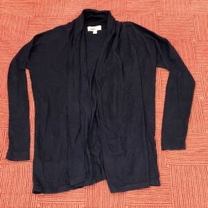 Esprit organic cotton women’s size small Open Front Cardigan - navy blue